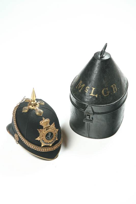 Appraisal: BRITISH WEST RIDING REGIMENT HELMET Late th century and includes