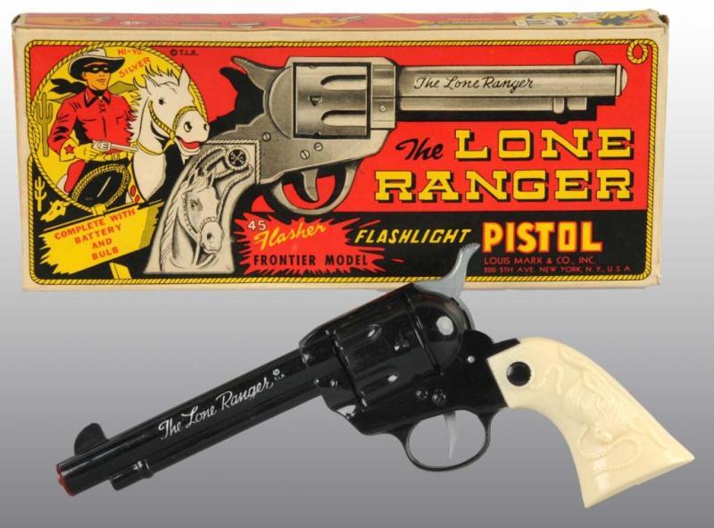 Appraisal: Marx Lone Ranger Flasher Frontier Model Toy Gun Description Includes