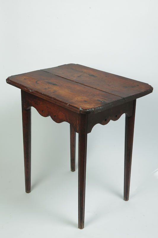 Appraisal: CHIPPENDALE TEA TABLE Possibly Southern late th century walnut Molded