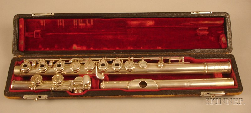 Appraisal: American Silver Flute William S Haynes Company Boston the upper