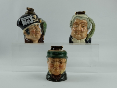 Appraisal: Royal Doulton small character table lighters to include Mr Pickwick