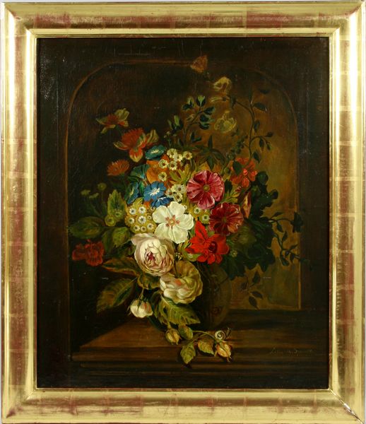 Appraisal: Lily M Spencer American - still life with flowers o