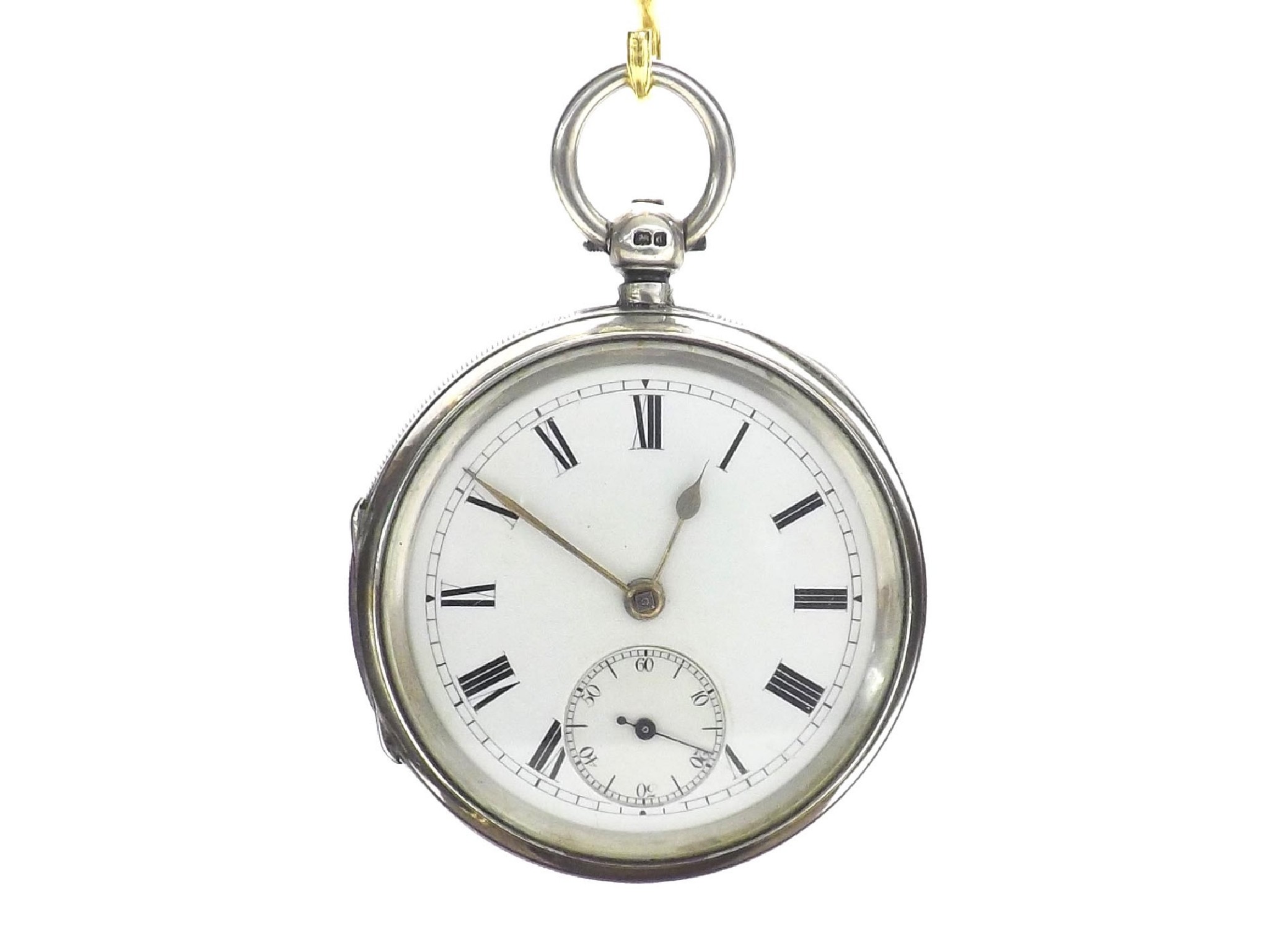 Appraisal: Silver fusee lever pocket watch Chester unsigned movement no dial