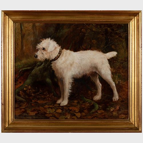 Appraisal: GEORGE DERVILLE ROWLANDSON - PORTRAIT OF A TERRIEROil on canvas