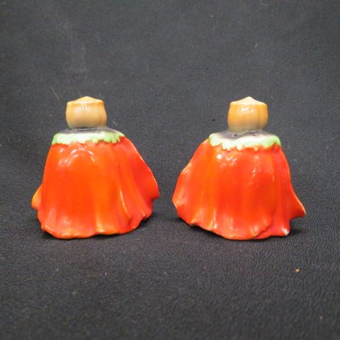 Appraisal: Royal Bayrueth Poppy Figural Salt Pepper light color rub