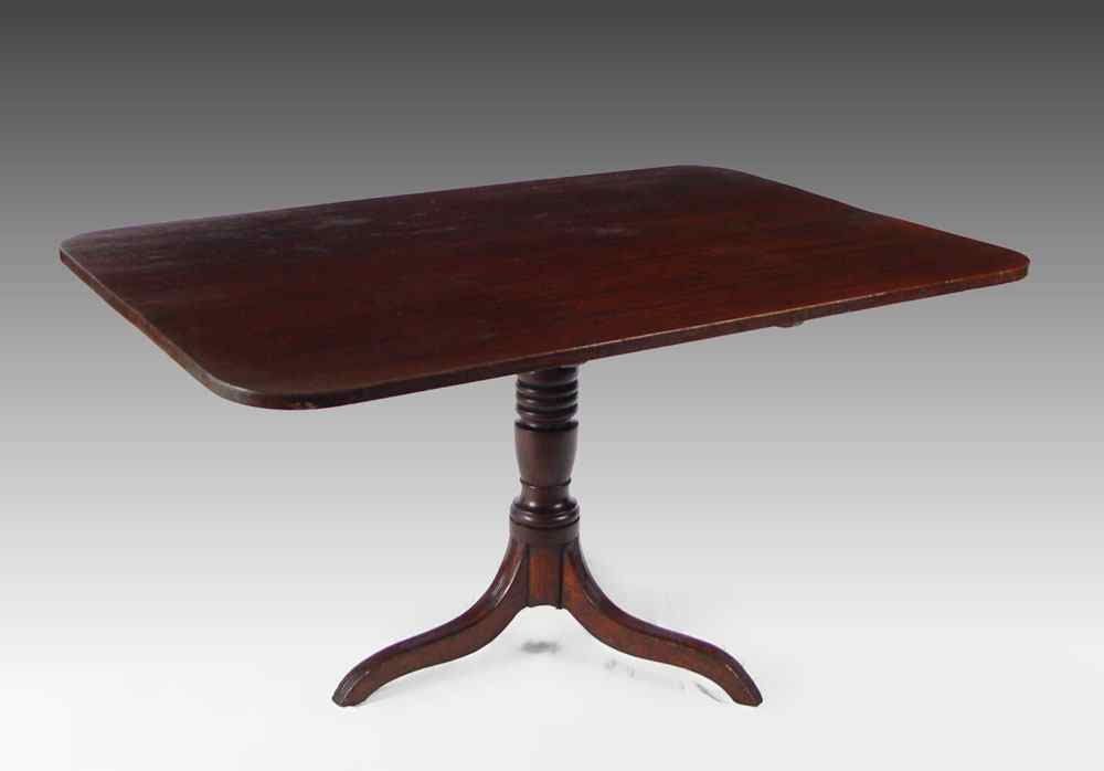 Appraisal: th C TILT TOP BREAKFAST TABLE Single board solid mahogany