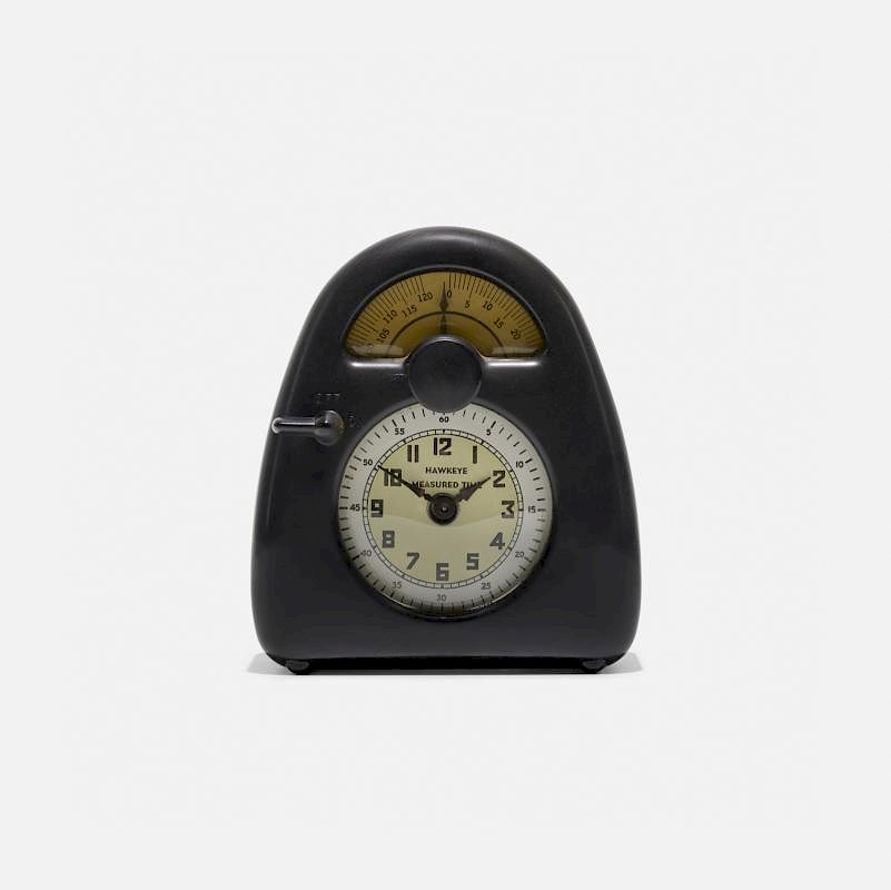 Appraisal: Isamu Noguchi Measured Time clock and kitchen timer Isamu Noguchi