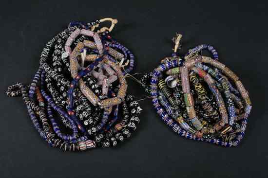 Appraisal: STRANDS AFRICAN GLASS BEADS