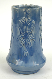 Appraisal: ESTELLE HAMILTON Queensland Harvey school circa Cylindrical tapering earthenware vase