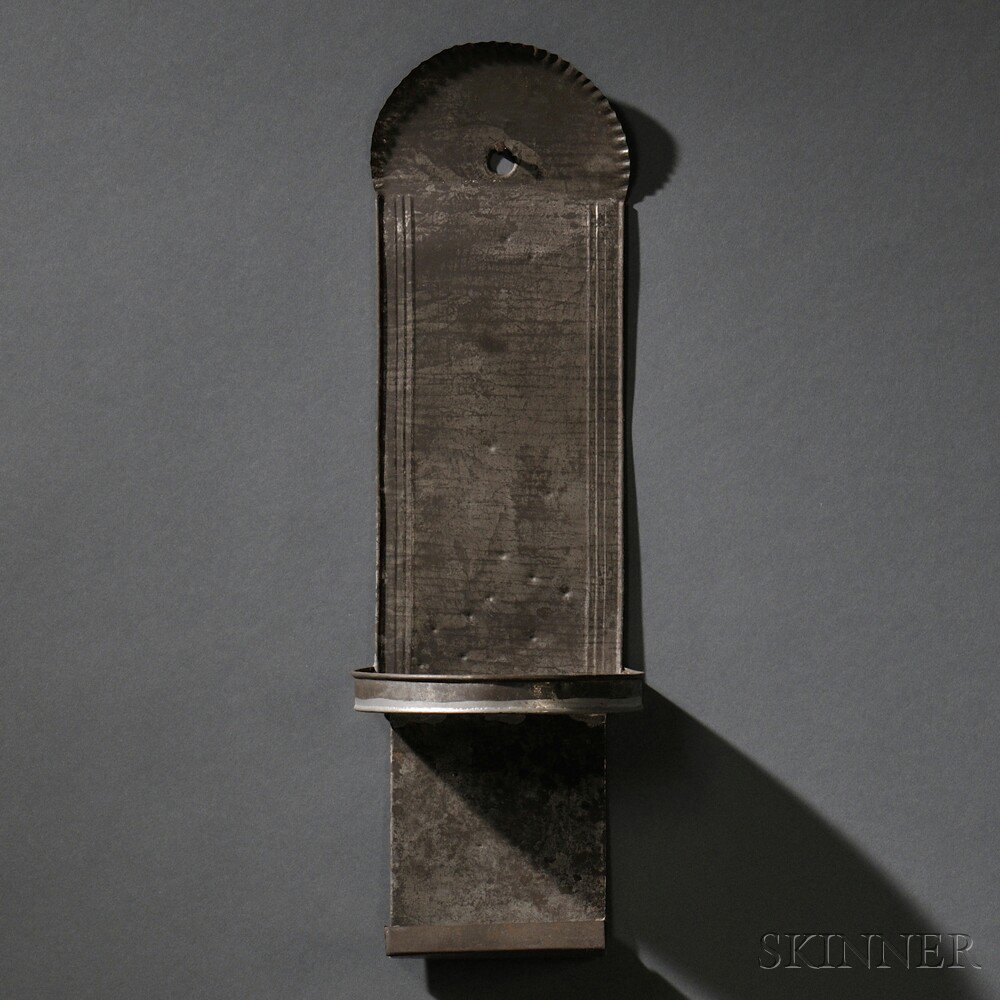 Appraisal: Shaker Tin Hanging Candle Sconce Hancock Massachusetts early th century