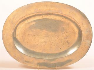 Appraisal: English th Century Pewter Platter Stamped London Hard Metal and