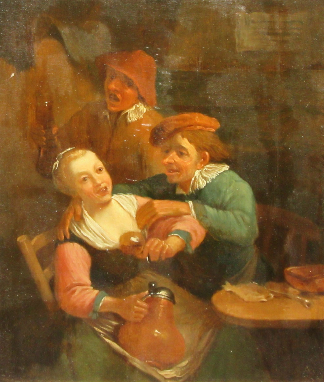 Appraisal: School of Adriaen Brouwer Drunken Courtship and A Brawl Over