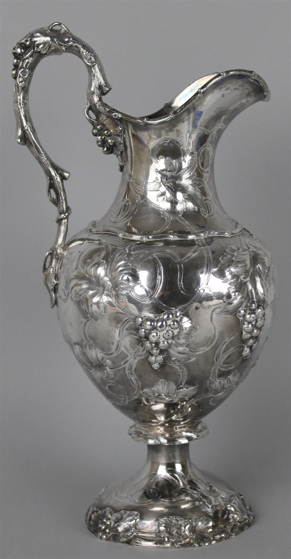 Appraisal: AMERICAN COIN SILVER WATER PITCHER marked Canfield Bro Co and