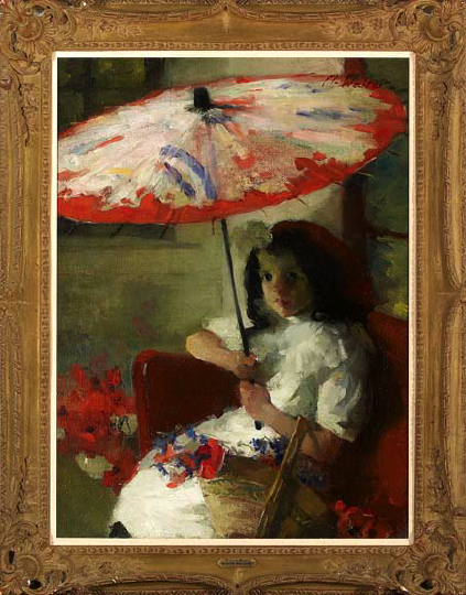 Appraisal: Martha Walter American Pennsylvania - Girl with Parasol oil on