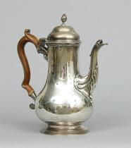 Appraisal: Sterling Silver Coffee Pot London circa Lovely coffee pot features