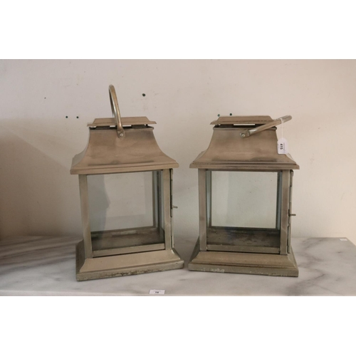 Appraisal: Pair of garden table lanterns each approx cm H ex