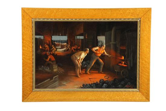 Appraisal: FOUNDRY BY SYLVESTER BENJAMIN SHILEY BORN OHIO - Oil on