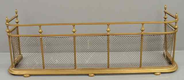 Appraisal: Brass wire Federal style fire screen h x w x