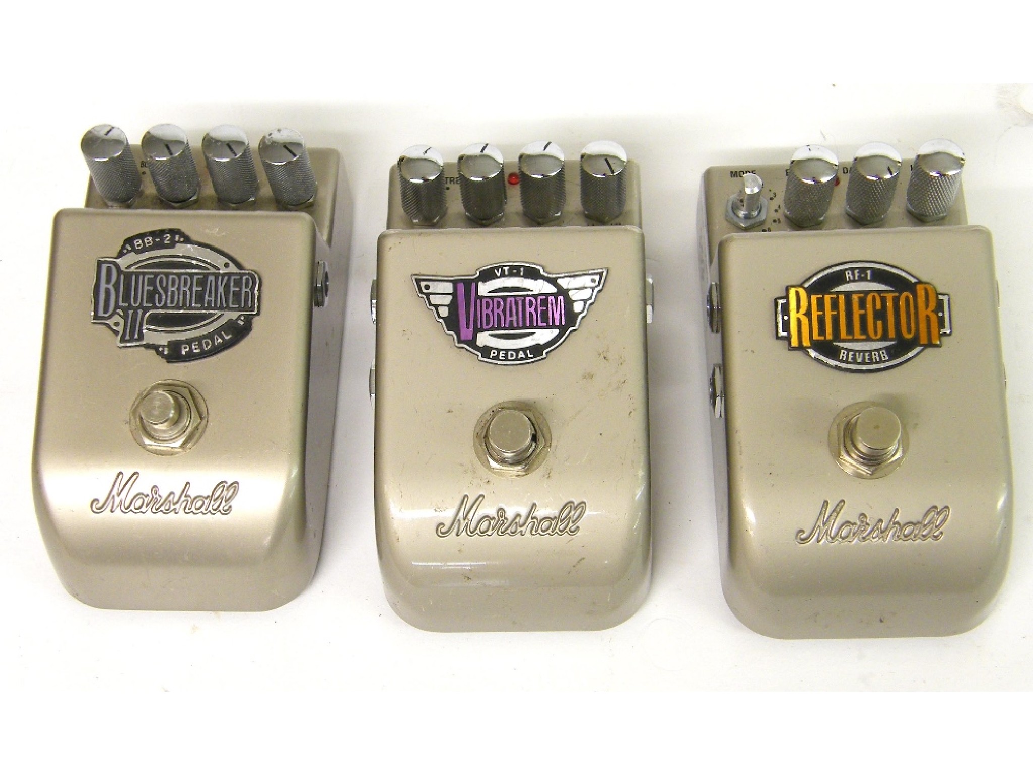 Appraisal: Three Marshall guitar effects pedals including a BB-II Bluesbreaker a