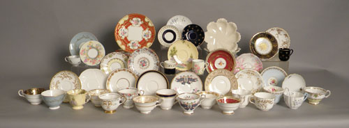 Appraisal: Collection of porcelain cups and saucers late th early th