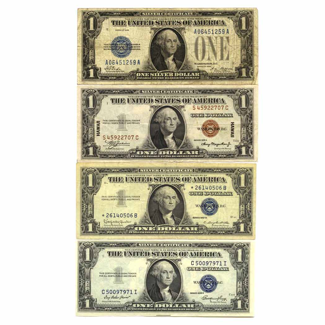 Appraisal: to Silver Certificates Very Good to Choice Uncirculated group of