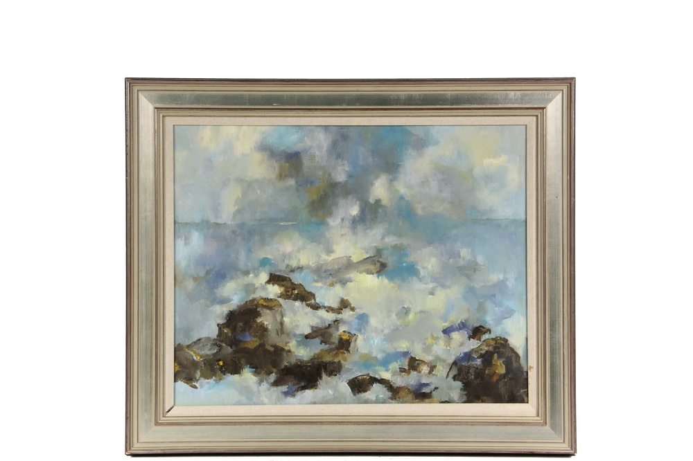 Appraisal: ANONYMOUS MAINE CONTEMPORARY ARTIST - Rocks and Clouds oil on