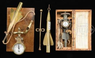 Appraisal: THREE SHIP'S LOG INSTRUMENTS Late th early th century England