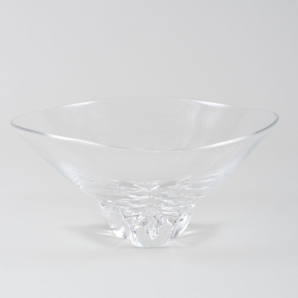 Appraisal: Steuben Glass Bowl Signed in etch x diam Condition Scuffing