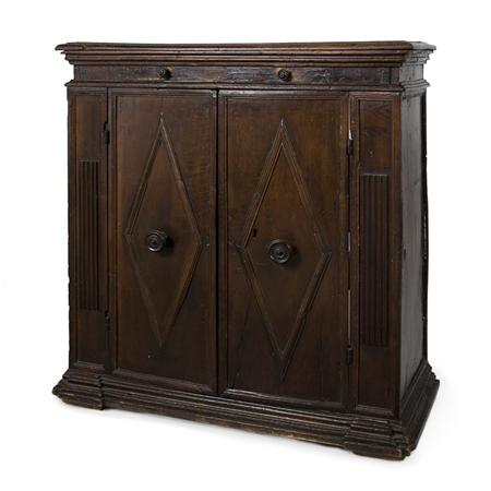 Appraisal: Italian Baroque Walnut Side Cabinet Estimate -