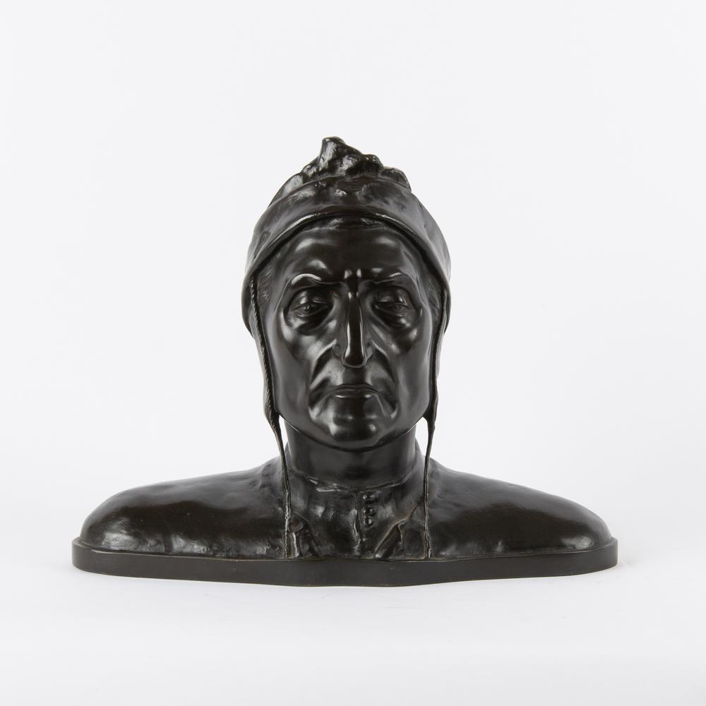 Appraisal: PATINATED BRONZE BUST OF DANTE ALIGHIERI A th century bronze