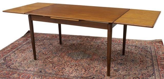 Appraisal: Danish mid-century modern teak extension table c s rectangular tabletop