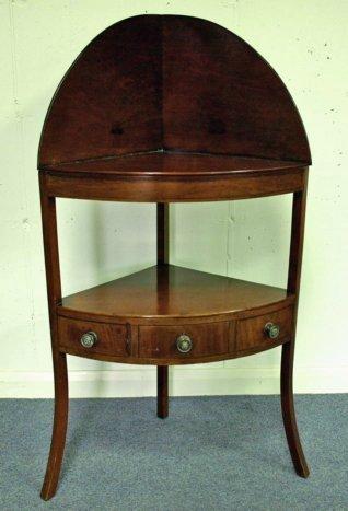 Appraisal: An early th Century corner washstand with splashback fitted a