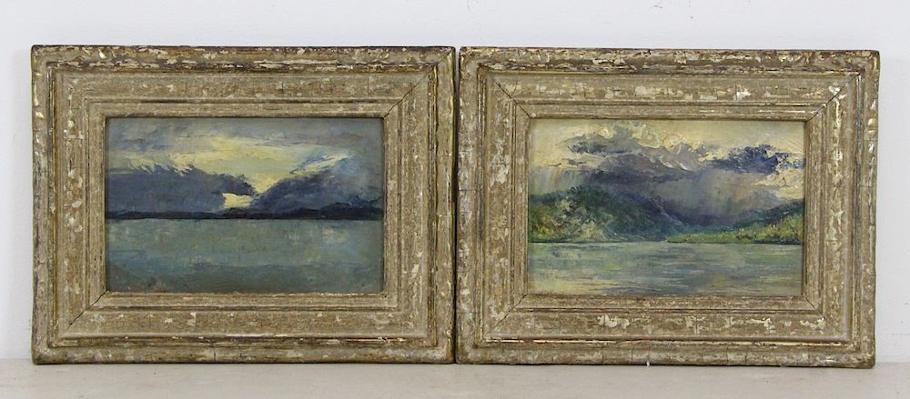 Appraisal: LEONARD MOORE DAVIS American - Pair of oils on board