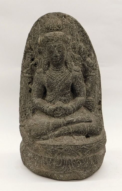 Appraisal: Tibetan Carved Schist Parvati Statue India th Century or earlier