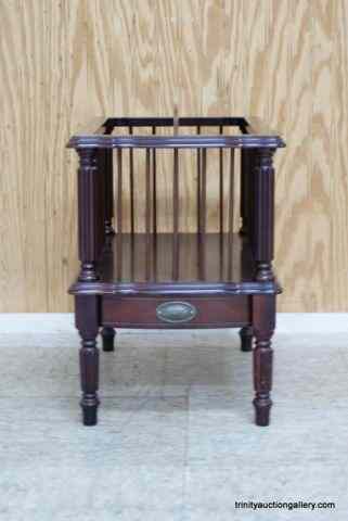 Appraisal: Mahogany Divided Magazine Rack Is a very nice modern era