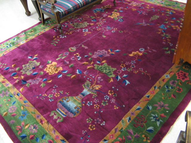 Appraisal: ART DECO CHINESE NICHOLS CARPET hand knotted wool having a