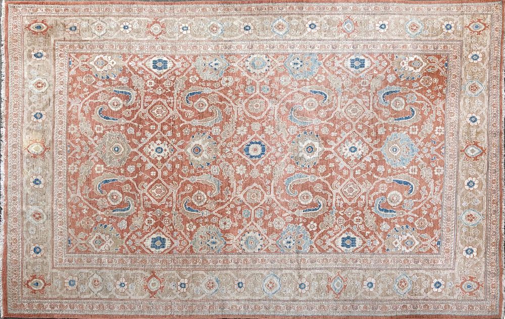 Appraisal: Hand Knotted Wool Peshawar Carpet Hand Knotted Wool Peshawar Carpet