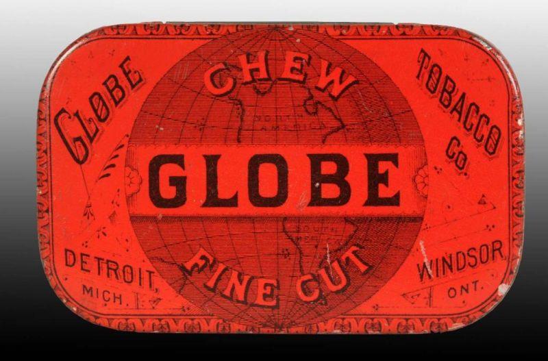 Appraisal: Globe Flat Pocket Tobacco Tin Description Manufactured by the Globe