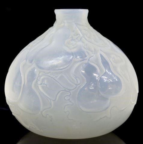 Appraisal: French opalescent art glass vase Courges designed by Rene Lalique