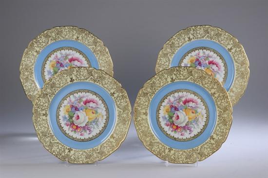 Appraisal: NINE CZECH PORCELAIN PLATES th century Scrolling gilt border centered