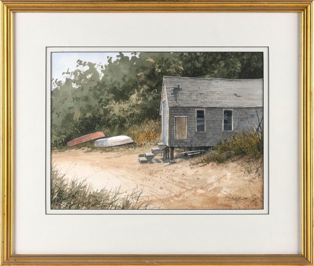 Appraisal: TIMOTHY JON STRUNA MASSACHUSETTS CONTEMPORARY ON SALT POND WATERCOLOR ON