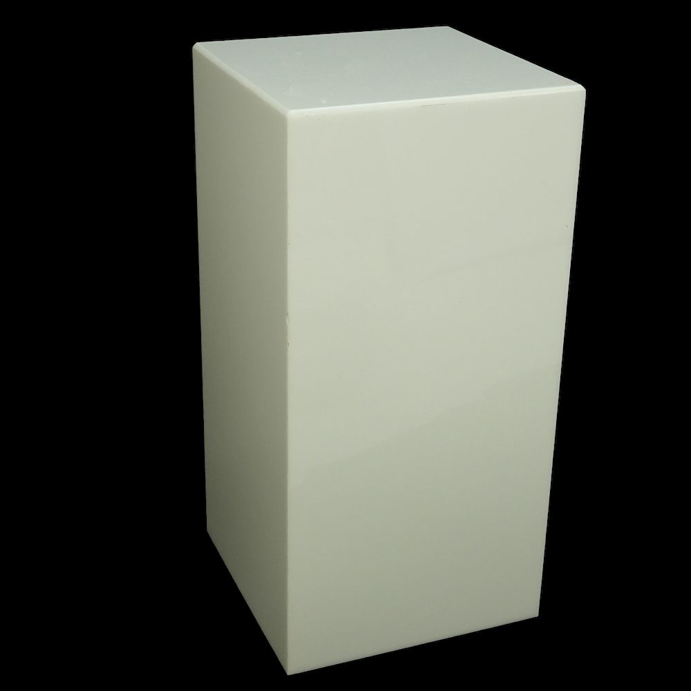 Appraisal: Modern White Lucite Electrified Display Pedestal Modern White Lucite Electrified