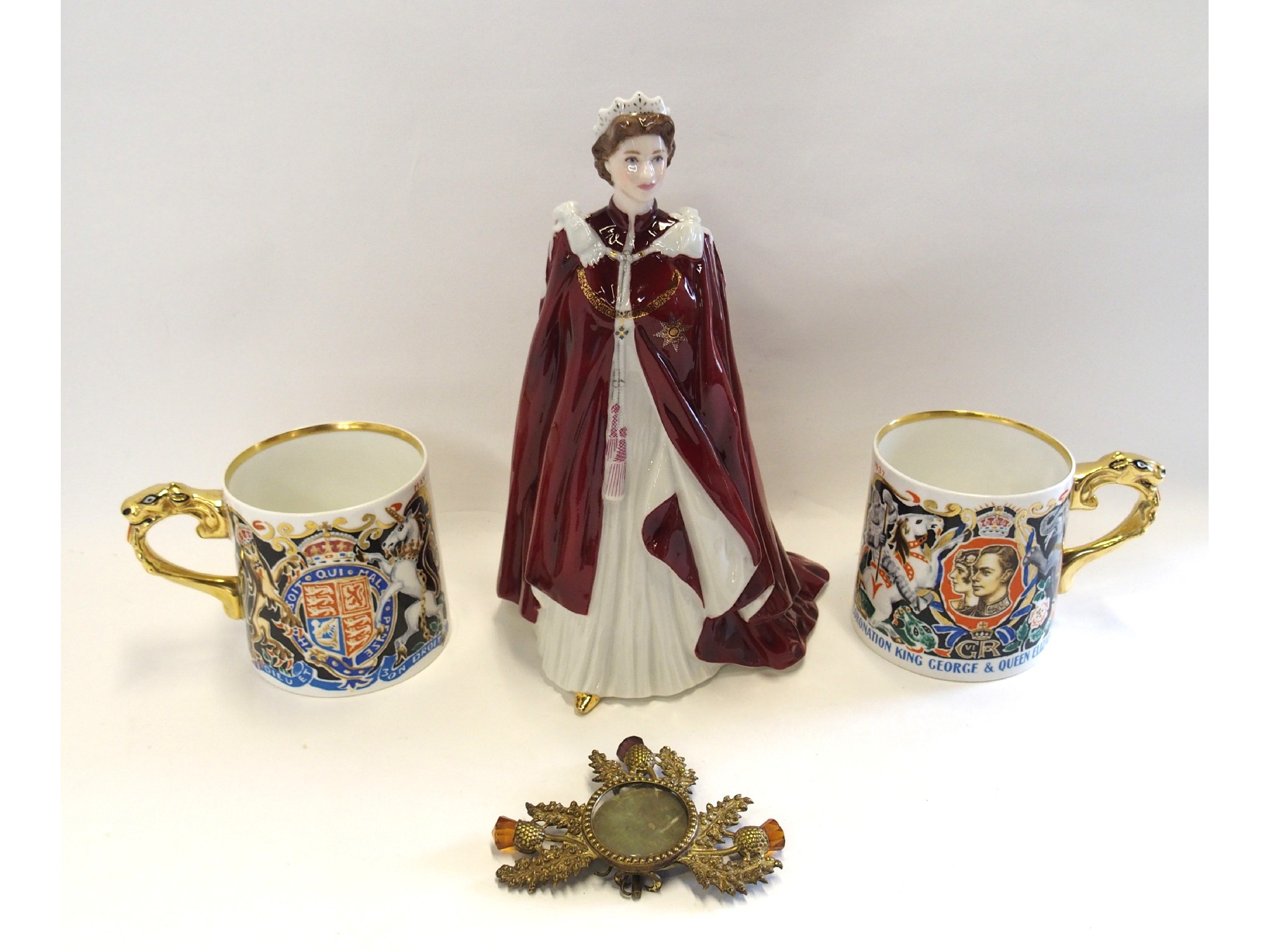 Appraisal: Two Dame Laura Knight for Grafton China commemorative mugs Royal