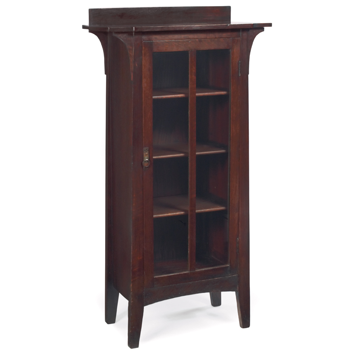 Appraisal: Limbert bookcase desirable single door form with divided pane and