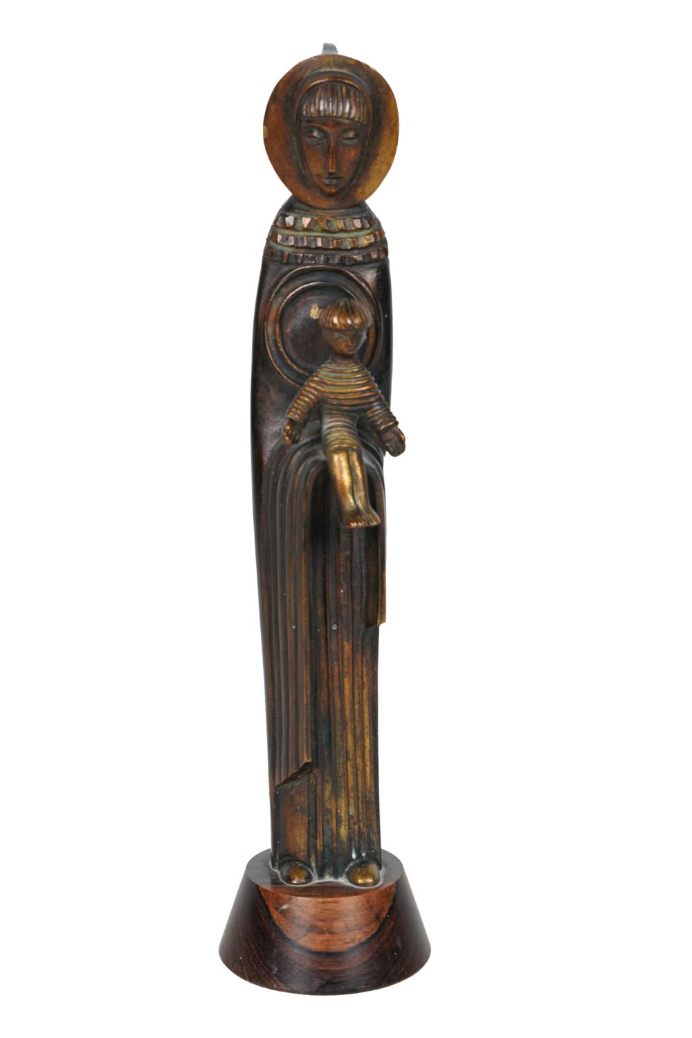 Appraisal: JEAN LAMBERT-RUCKI SAINT ANTHONY bronze inscribed in casting total inches