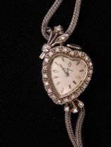 Appraisal: A Ladies Diamond Longines Watch A K white gold and