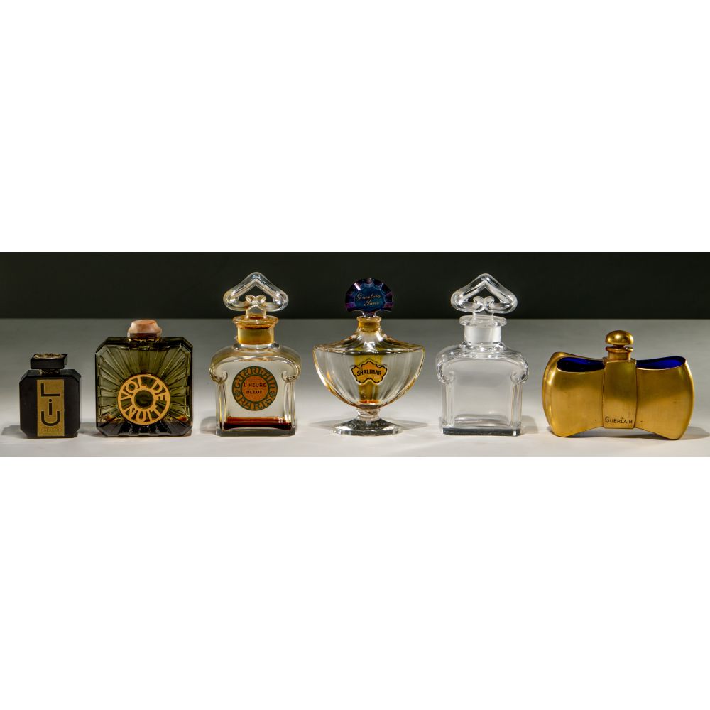 Appraisal: GUERLAIN PERFUME BOTTLE COLLECTION items including Coque D Or bow