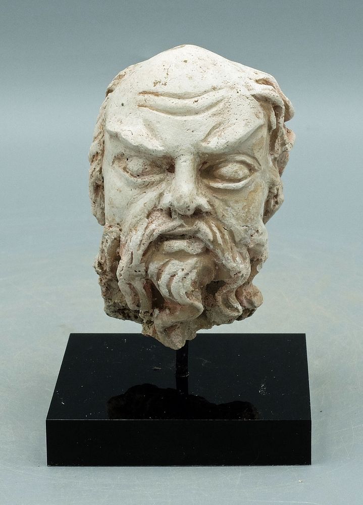 Appraisal: Gandharan Stucco Head - Indus Valley An excellent Gandharan stucco