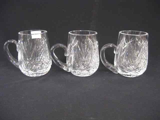 Appraisal: Waterford Cut Crystal Irish Coffee Mugs signed excellent '' tall