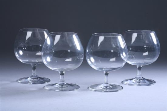 Appraisal: NINE BACCARAT CRYSTAL BRANDY SNIFTERS - in high